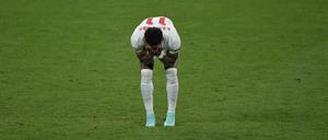 Marcus Rashford of England dejection for penalty shootouts during the UEFA EURO, EM, Europameisterschaft,Fussball 2020 Final football match between Italy and England at Wembley stadium in London England, July 11th, 2021. Photo Andrea Staccioli / Insidefoto andreaxstaccioli