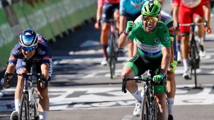 Siegerfaust. Mark Cavendish kennt das bei der Tour schon.