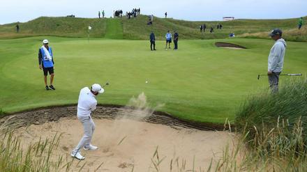 Wieder einer drin. Im Sand von Royal St. George's.