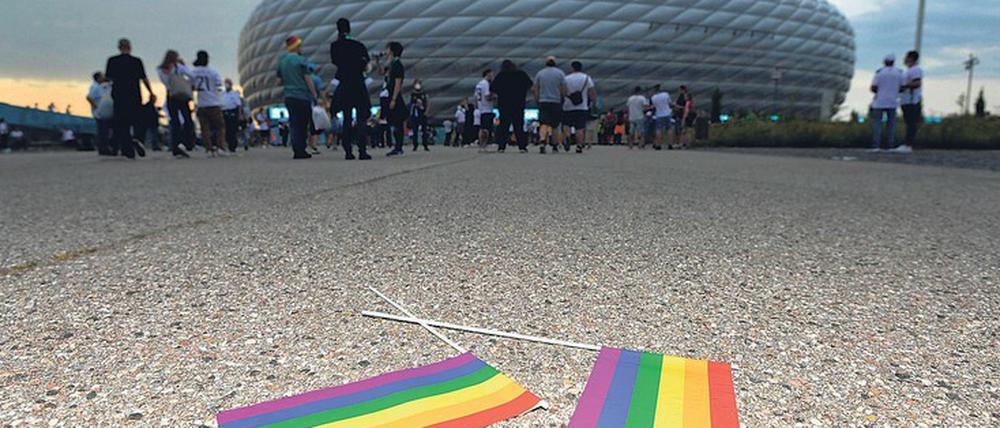 Keine Arena in Regenbogenfarben. Die Uefa untersagte die Illuminierung von München. 