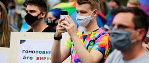 Der Marzahn Pride bei seiner ersten Ausgabe im Jahr 2020.