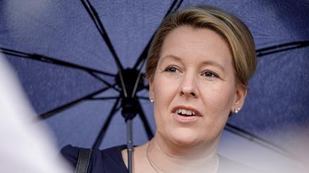 Franziska Giffey bei einem Wahlkampftermin in Berlin.