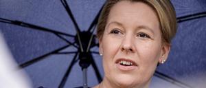 Franziska Giffey bei einem Wahlkampftermin in Berlin.