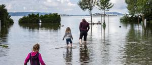 Noch ist das Hochwasser da, allerdings soll in den kommenden Tagen nicht mehr viel hinzukommen.