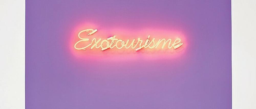 Dominique Gonzalez-Förster: „Exotourisme“ (2002) am Stand von Esther Schipper.