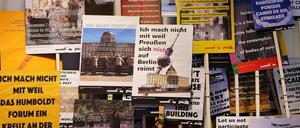 Plakate der Protestaktion "Ich mach nicht mit, weil...".