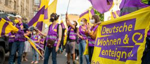 Der Berliner Senat positioniert sich nicht klar für oder gegen den Volksentscheid zur Enteignung großer Wohnungskonzerne am 26. September.