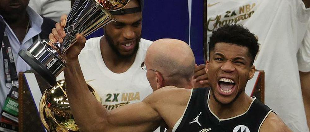 Giannis wurde auch zum wertvollsten Spieler der Finalserie gekürt.