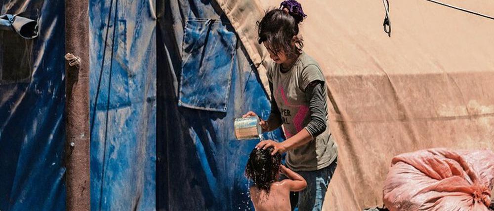 In schwieriger Lage. An der Grenze zur Türkei warten viele syrische Flüchtlinge.