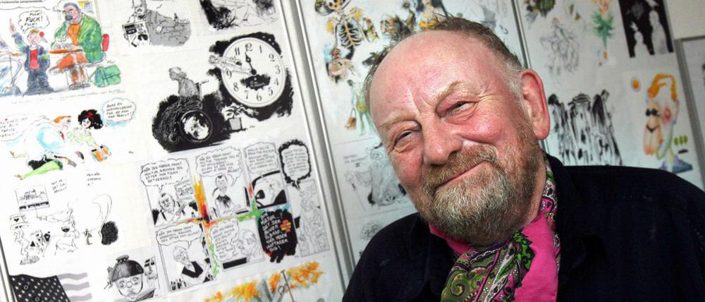 Gerne politisch: der dänische Karikaturist Kurt Westergaard. 