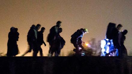 Flüchtlinge auf der Balkanroute (Archiv).