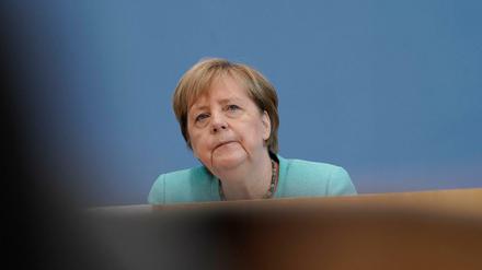 Bundeskanzlerin Angela Merkel in der Bundespressekonferenz.