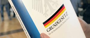 Eine Ausgabe des Grundgesetzes der Bundesrepublik Deutschland.