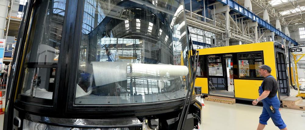 In der Schwebe. Derzeit arbeiten noch 2000 Menschen im Alstom-Werk in Hennigsdorf.