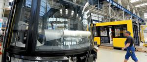 In der Schwebe. Derzeit arbeiten noch 2000 Menschen im Alstom-Werk in Hennigsdorf.