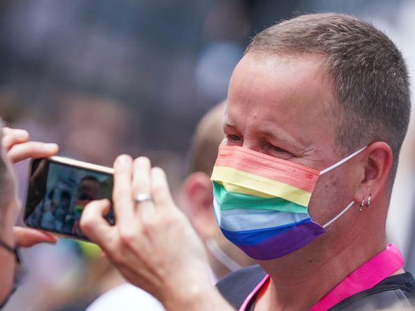 Kultursenator Klaus Lederer (Linke) eröffnete am Mittag den CSD.