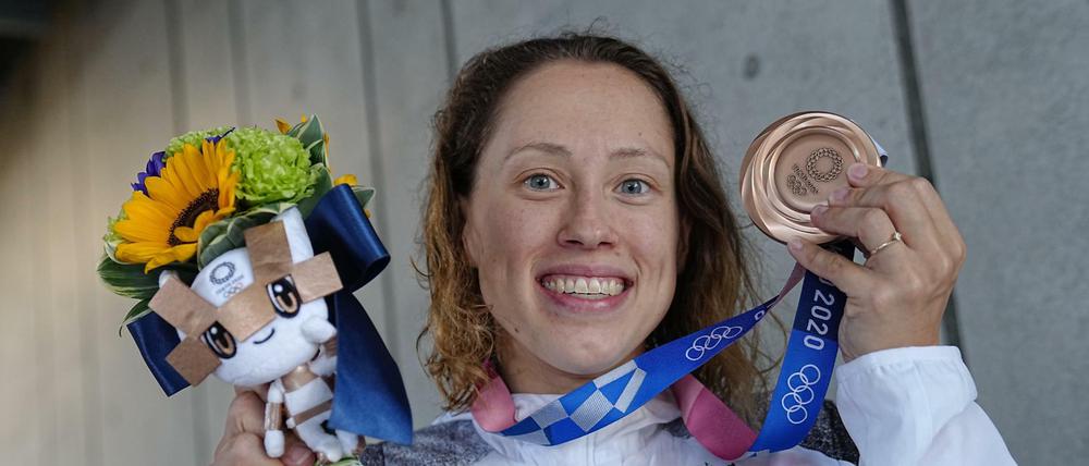 Sarah Köhler aus Deutschland mit der Bronzemedaille
