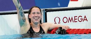 Das Rennen ihres Lebens. Die 27 Jahre alte Sarah Köhler hatte sich den langen Kanten über 1500 Meter Freistil gut eingeteilt und lag schon auf der letzten der 30 Bahnen deutlich vor den Konkurrentinnen um Bronze. Am Donnerstag ist sie schon wieder im Vorlauf über 800 Meter gefordert. 