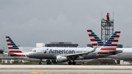 Eine Flugzeug in Miami.