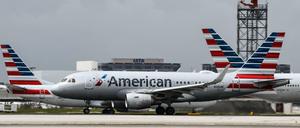 Eine Flugzeug in Miami.