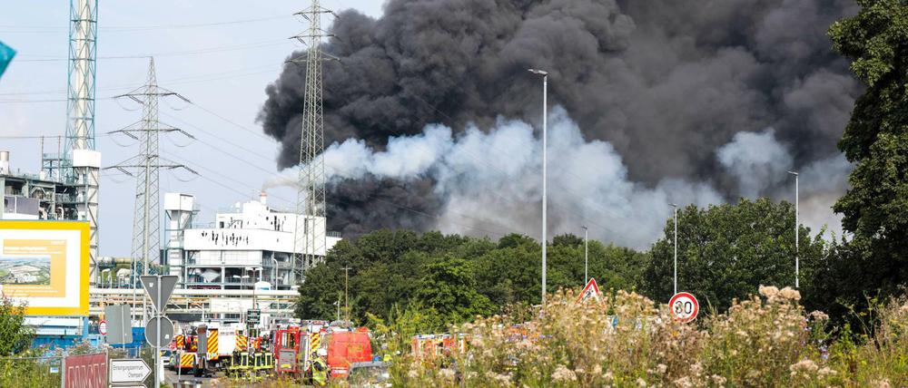 Explosion im Chemiepark in Leverkusen.
