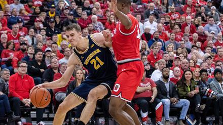 Franz Wagner in der NCAA mit den Michigan Wolverines.