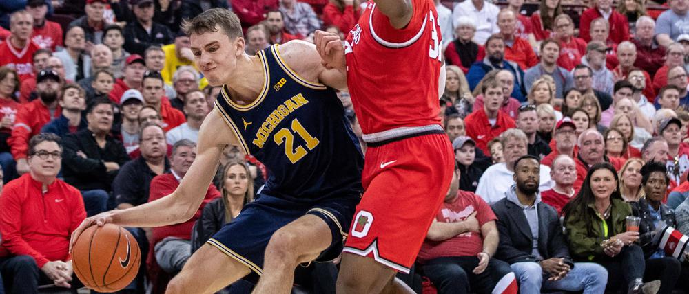 Franz Wagner in der NCAA mit den Michigan Wolverines.