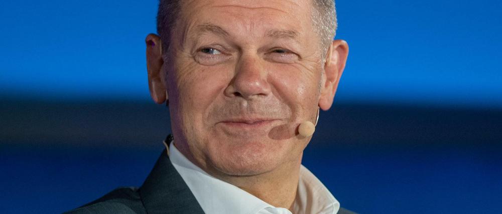 Olaf Scholz , SPD-Kanzlerkandidat und Bundesminister der Finanzen