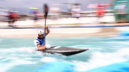 Hannes Aigner gewann im Kanu-Slalom Bronze
