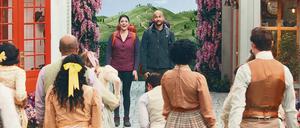 Trauen ihren Augen nicht. Melissa (Cecily Strong) und Josh (Keegan-Michael Key) im Nostalgiedorf Schmigadoon.