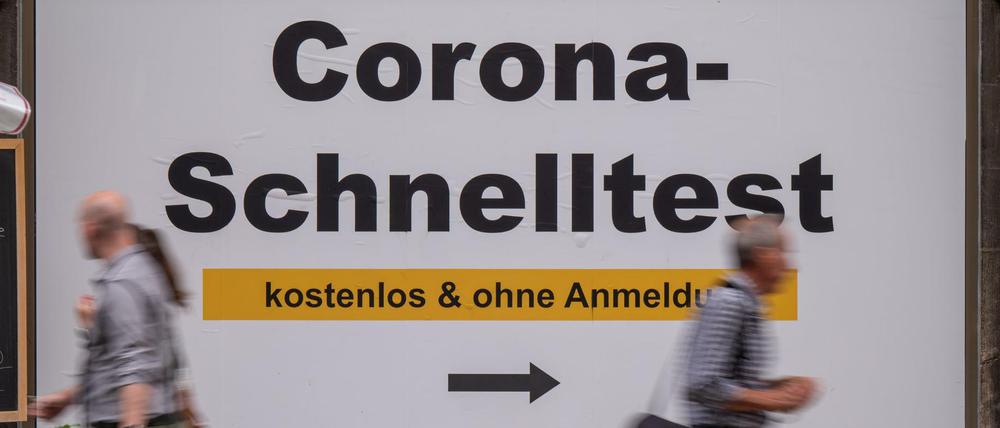 Ein Corona-Testzentrum in München.