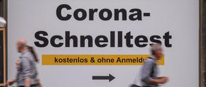 Ein Corona-Testzentrum in München.