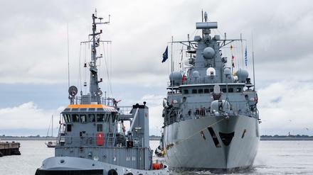 Die Fregatte "Bayern" in Wilhelmshaven - ein Archivbild von 2018.
