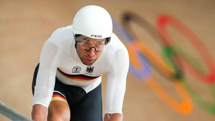Roger Kluge (35) startet am Donnerstag auf der Bahn des Izu-Velodroms im Omnium.