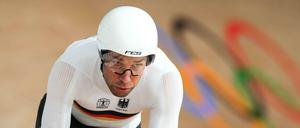 Roger Kluge (35) startet am Donnerstag auf der Bahn des Izu-Velodroms im Omnium.