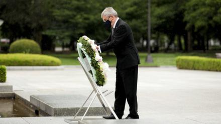 Am ersten Tag der Olympischen Spiele hatte IOC-Präsident Thomas Bach zum Gedenke Hiroshima besucht.