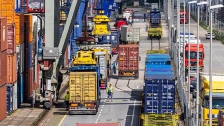 Die Globalisierung kann auch zu mehr Marktversagen führen. Hier der Containerterminal im Mannheimer Hafen. 