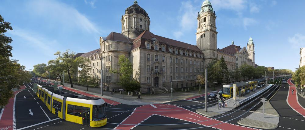 Auf der Autospur: Die M10 am Kriminalgericht.