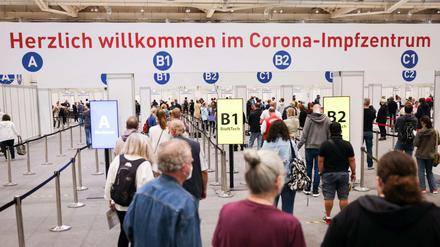 Andrang im Hamburger Impfzentrum.