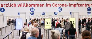 Andrang im Hamburger Impfzentrum.