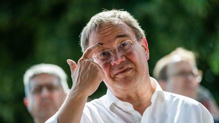 Unionskanzlerkandidat Armin Laschet (CDU) beim Wahlkampf in Torgau