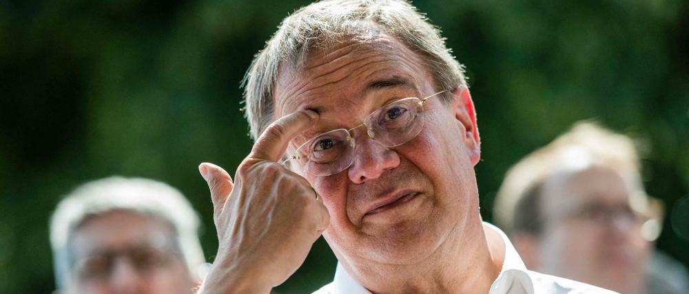 Unionskanzlerkandidat Armin Laschet (CDU) beim Wahlkampf in Torgau