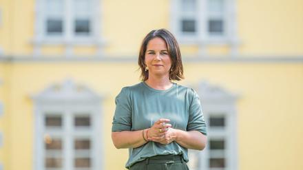 Grünen-Kanzlerkandidatin Annalena Baerbock im Wahlkampf auf dem Oldenburger Schlossplatz