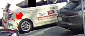 Mit diesem Taxi sind die Brüder der ermordeten Afghanin zum Bahnhof Südkreuz gefahren.