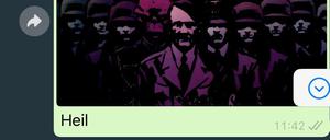 In dem Chat sollen rechtsextreme Inhalte geteilt worden sein - wie auf diesem Symbolfoto.