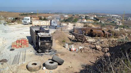 Explosion in einem Tanklager im Libanon: Trümmer am Morgen nach dem Unglück 