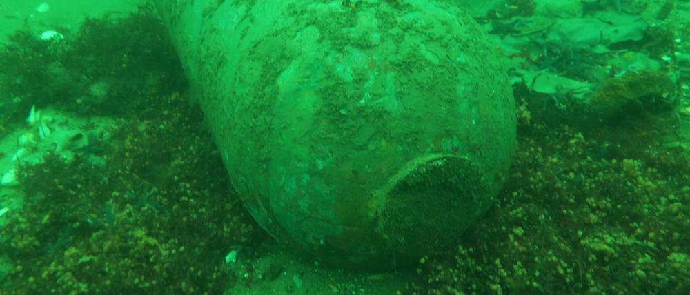 Die Ostsee birgt viele Munitionsreste - wie hier in der Kolberger Heide am Ausgang der Kieler Förde.