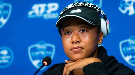 Naomi Osaka während der Pressekonferenz.