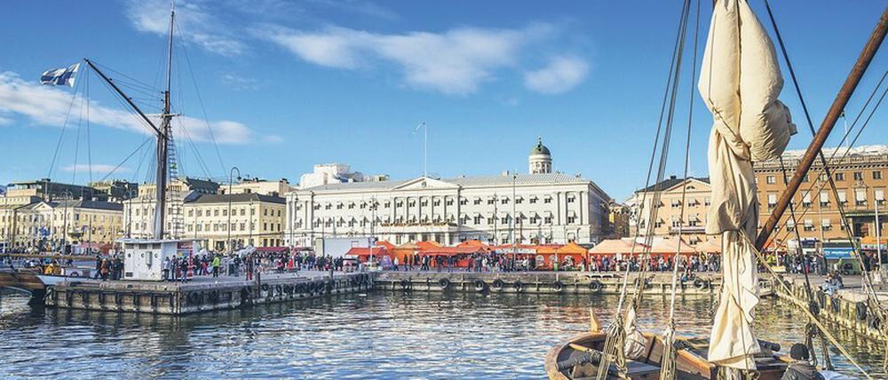 Anfahrt auf Helsinki. Vor 20 Jahren spielte der 1. FC Union das erste Mal im Europapokal. Einige Fans reisten damals auf dem Wasserweg nach Finnland. 