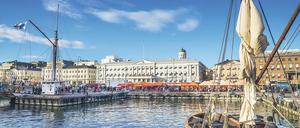 Anfahrt auf Helsinki. Vor 20 Jahren spielte der 1. FC Union das erste Mal im Europapokal. Einige Fans reisten damals auf dem Wasserweg nach Finnland. 